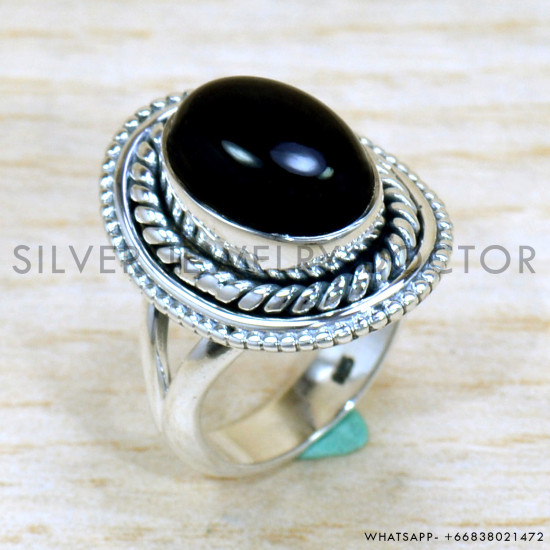 Black Onyx 925 Sterling Silver Ring (SJWR-2164) Black Onyx 925 Sterling Silver Ring (SJWR-2164)