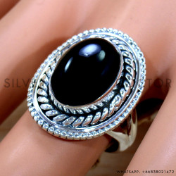 Black Onyx 925 Sterling Silver Ring (SJWR-2164)