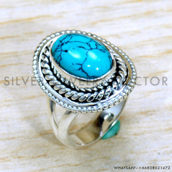 Turquoise 925 Sterling Silver Ring (SJWR-2169) Turquoise 925 Sterling Silver Ring (SJWR-2169)