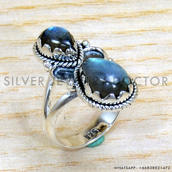 Labradorite 925 Sterling Silver Ring (SJWR-2171) Labradorite 925 Sterling Silver Ring (SJWR-2171)