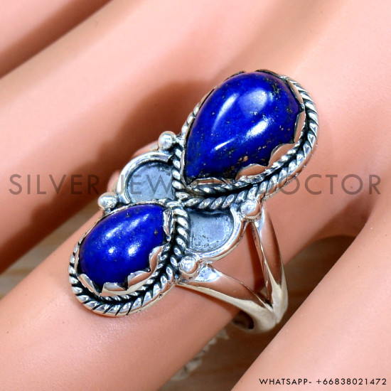 Lapis Lazuli 925 Sterling Silver Ring (SJWR-2172) Lapis Lazuli 925 Sterling Silver Ring (SJWR-2172)