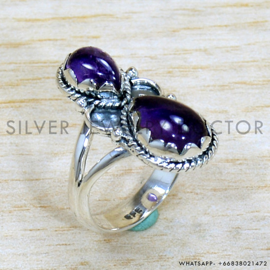 Amethyst 925 Sterling Silver Ring (SJWR-2173) Amethyst 925 Sterling Silver Ring (SJWR-2173)