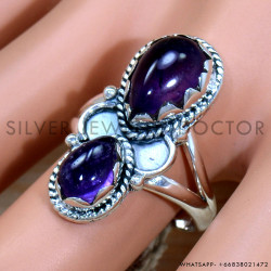 Amethyst 925 Sterling Silver Ring (SJWR-2173)