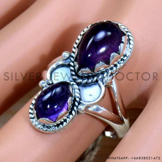 Amethyst 925 Sterling Silver Ring (SJWR-2173) Amethyst 925 Sterling Silver Ring (SJWR-2173)