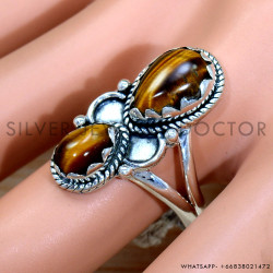 Tiger Eye 925 Sterling Silver Ring (SJWR-2174)