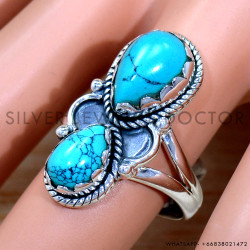 Turquoise 925 Sterling Silver Ring (SJWR-2176)