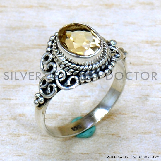 Citrine 925 Sterling Silver Ring (SJWR-2179) Citrine 925 Sterling Silver Ring (SJWR-2179)