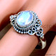 Rainbow Moonstone 925 Sterling Silver Ring (SJWR-2183) Rainbow Moonstone 925 Sterling Silver Ring (SJWR-2183)