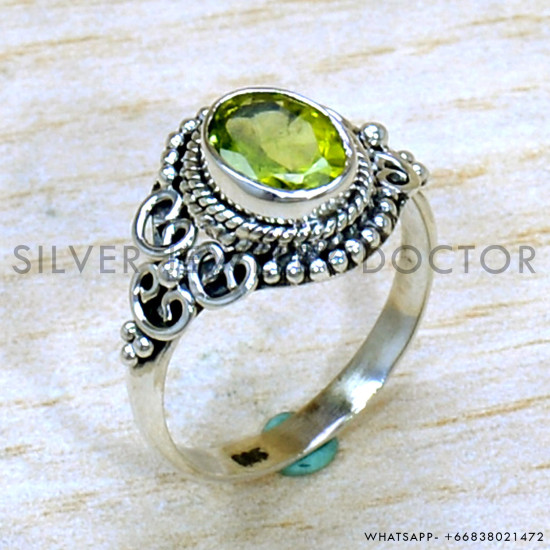 Peridot 925 Sterling Silver Ring (SJWR-2184) Peridot 925 Sterling Silver Ring (SJWR-2184)