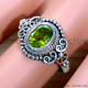Peridot 925 Sterling Silver Ring (SJWR-2184) Peridot 925 Sterling Silver Ring (SJWR-2184)