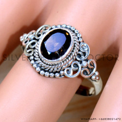 Smoky Quartz 925 Sterling Silver Ring (SJWR-2186)