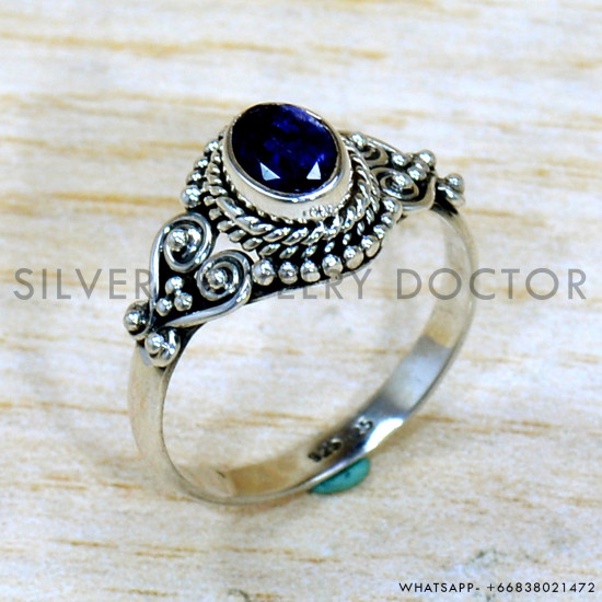 Iolite 925 Sterling Silver Ring (SJWR-2195)