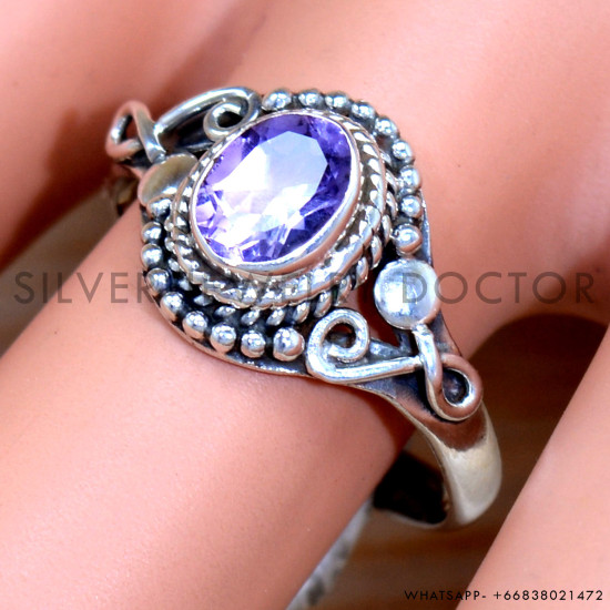 Amethyst 925 Sterling Silver Ring (SJWR-2201) Amethyst 925 Sterling Silver Ring (SJWR-2201)