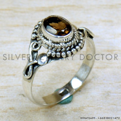 Smoky Quartz 925 Sterling Silver Ring (SJWR-2202) Smoky Quartz 925 Sterling Silver Ring (SJWR-2202)