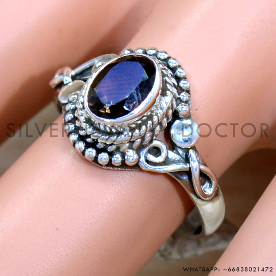 Smoky Quartz 925 Sterling Silver Ring (SJWR-2202) Smoky Quartz 925 Sterling Silver Ring (SJWR-2202)