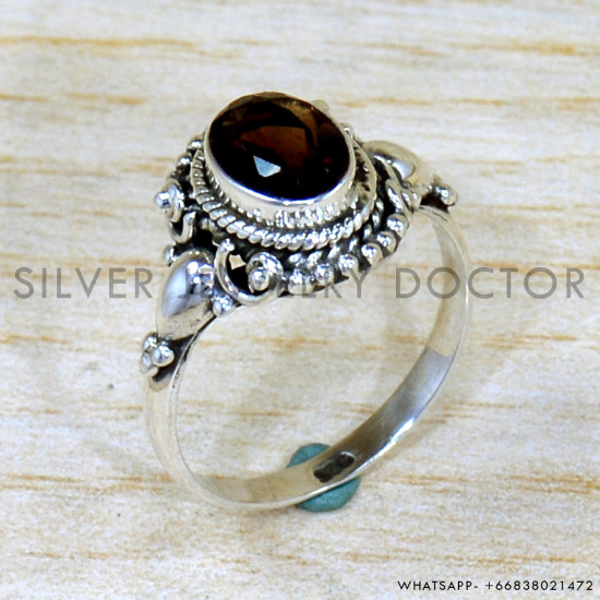 Smoky Quartz 925 Sterling Silver Ring (SJWR-2206) Smoky Quartz 925 Sterling Silver Ring (SJWR-2206)