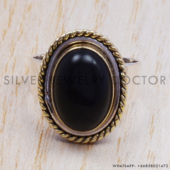Black Onyx 925 Sterling Silver Bangles (SJWR-221) Black Onyx 925 Sterling Silver Bangles (SJWR-221)