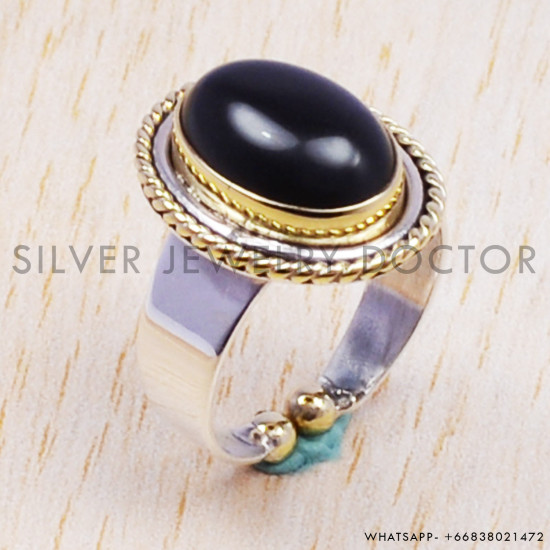 Black Onyx 925 Sterling Silver Bangles (SJWR-221) Black Onyx 925 Sterling Silver Bangles (SJWR-221)