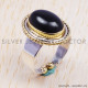 Black Onyx 925 Sterling Silver Bangles (SJWR-221) Black Onyx 925 Sterling Silver Bangles (SJWR-221)