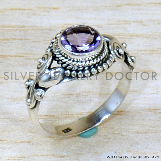 Amethyst 925 Sterling Silver Ring (SJWR-2215) Amethyst 925 Sterling Silver Ring (SJWR-2215)