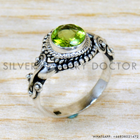 Peridot 925 Sterling Silver Ring (SJWR-2218) Peridot 925 Sterling Silver Ring (SJWR-2218)