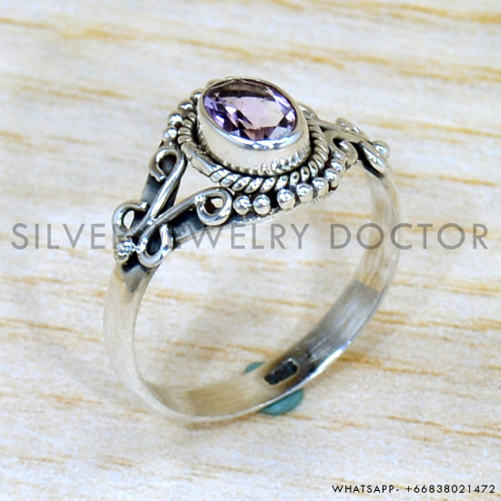 Amethyst 925 Sterling Silver Ring (SJWR-2223) Amethyst 925 Sterling Silver Ring (SJWR-2223)