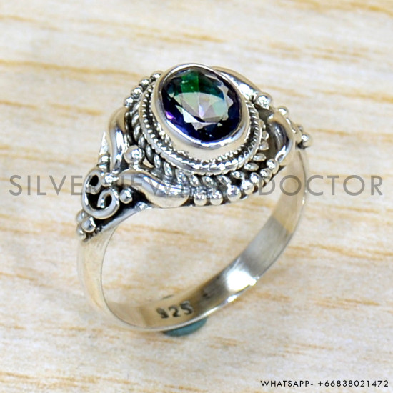 Mystic Topaz 925 Sterling Silver Ring (SJWR-2234) Mystic Topaz 925 Sterling Silver Ring (SJWR-2234)