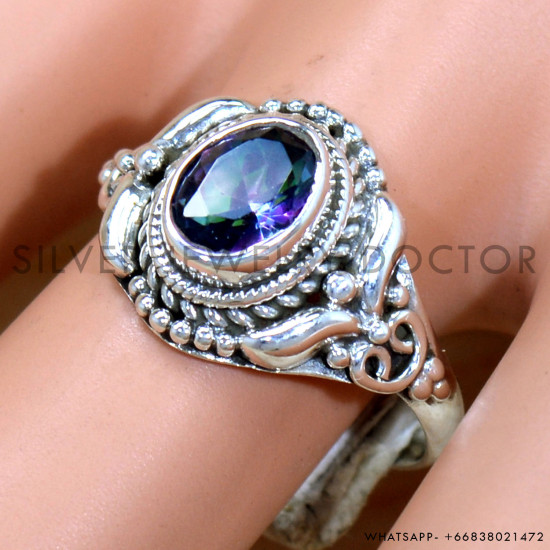 Mystic Topaz 925 Sterling Silver Ring (SJWR-2234) Mystic Topaz 925 Sterling Silver Ring (SJWR-2234)