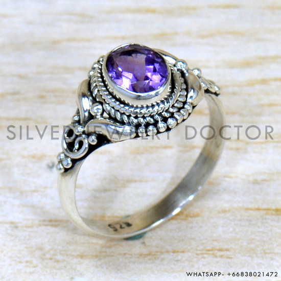 Amethyst 925 Sterling Silver Ring (SJWR-2239) Amethyst 925 Sterling Silver Ring (SJWR-2239)