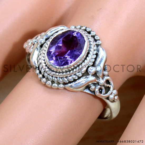 Amethyst 925 Sterling Silver Ring (SJWR-2239) Amethyst 925 Sterling Silver Ring (SJWR-2239)