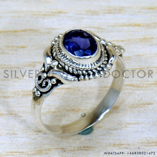 Iolite 925 Sterling Silver Ring (SJWR-2240) Iolite 925 Sterling Silver Ring (SJWR-2240)