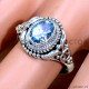 Blue Topaz 925 Sterling Silver Ring (SJWR-2241) Blue Topaz 925 Sterling Silver Ring (SJWR-2241)