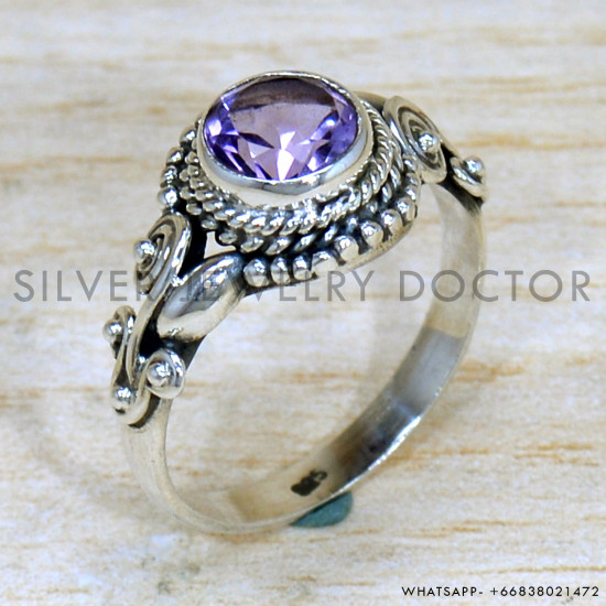 Amethyst 925 Sterling Silver Ring (SJWR-2244) Amethyst 925 Sterling Silver Ring (SJWR-2244)
