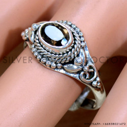 Smoky Quartz 925 Sterling Silver Ring (SJWR-2251)
