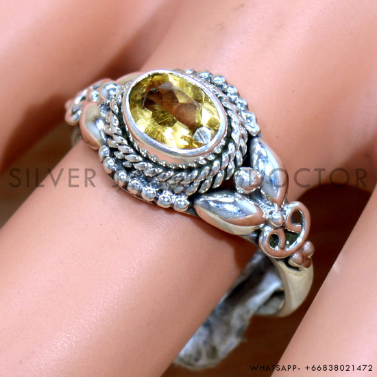 Citrine 925 Sterling Silver Ring (SJWR-2252) Citrine 925 Sterling Silver Ring (SJWR-2252)