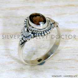 Smoky Quartz 925 Sterling Silver Ring (SJWR-2253) Smoky Quartz 925 Sterling Silver Ring (SJWR-2253)