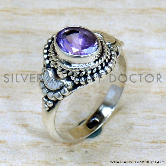 Amethyst 925 Sterling Silver Ring (SJWR-2255) Amethyst 925 Sterling Silver Ring (SJWR-2255)