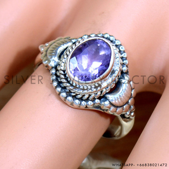 Amethyst 925 Sterling Silver Ring (SJWR-2255) Amethyst 925 Sterling Silver Ring (SJWR-2255)