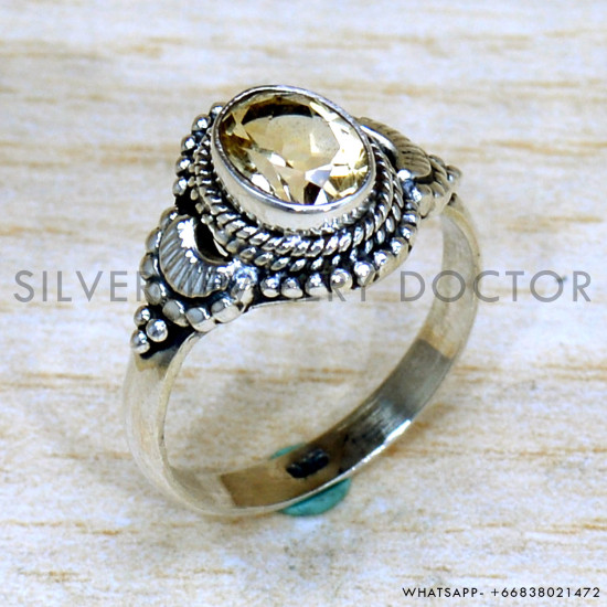 Citrine 925 Sterling Silver Ring (SJWR-2257) Citrine 925 Sterling Silver Ring (SJWR-2257)