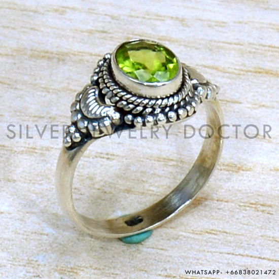 Peridot 925 Sterling Silver Ring (SJWR-2258) Peridot 925 Sterling Silver Ring (SJWR-2258)