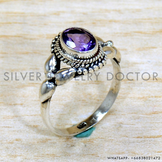 Amethyst 925 Sterling Silver Ring (SJWR-2261) Amethyst 925 Sterling Silver Ring (SJWR-2261)
