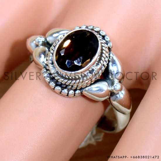 Smoky Quartz 925 Sterling Silver Ring (SJWR-2263) Smoky Quartz 925 Sterling Silver Ring (SJWR-2263)