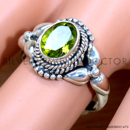 Peridot 925 Sterling Silver Ring (SJWR-2264) Peridot 925 Sterling Silver Ring (SJWR-2264)