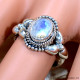 Rainbow Moonstone 925 Sterling Silver Ring (SJWR-2267) Rainbow Moonstone 925 Sterling Silver Ring (SJWR-2267)