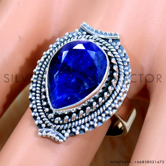 Sapphire 925 Sterling Silver Ring (SJWR-2365) Sapphire 925 Sterling Silver Ring (SJWR-2365)