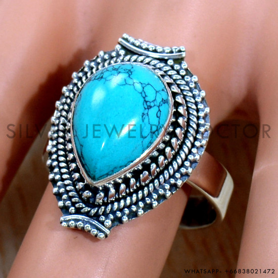 Turquoise 925 Sterling Silver Ring (SJWR-2367) Turquoise 925 Sterling Silver Ring (SJWR-2367)