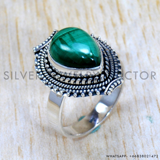 Malachite 925 Sterling Silver Ring (SJWR-2369) Malachite 925 Sterling Silver Ring (SJWR-2369)