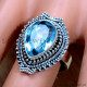 Blue Topaz 925 Sterling Silver Ring (SJWR-2371) Blue Topaz 925 Sterling Silver Ring (SJWR-2371)