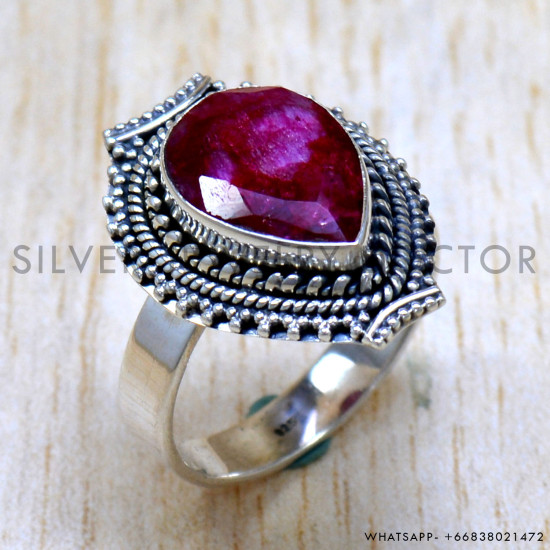 Ruby 925 Sterling Silver Ring (SJWR-2374) Ruby 925 Sterling Silver Ring (SJWR-2374)