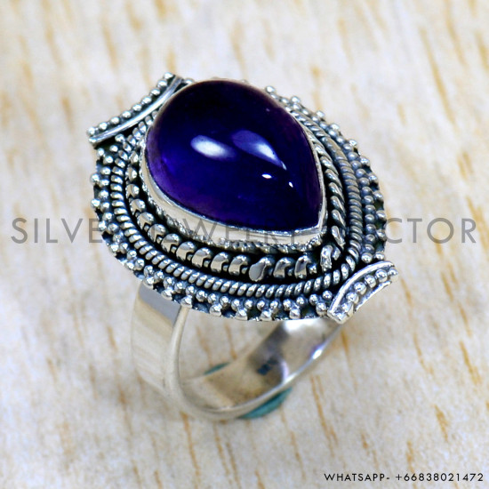 Amethyst 925 Sterling Silver Ring (SJWR-2375) Amethyst 925 Sterling Silver Ring (SJWR-2375)